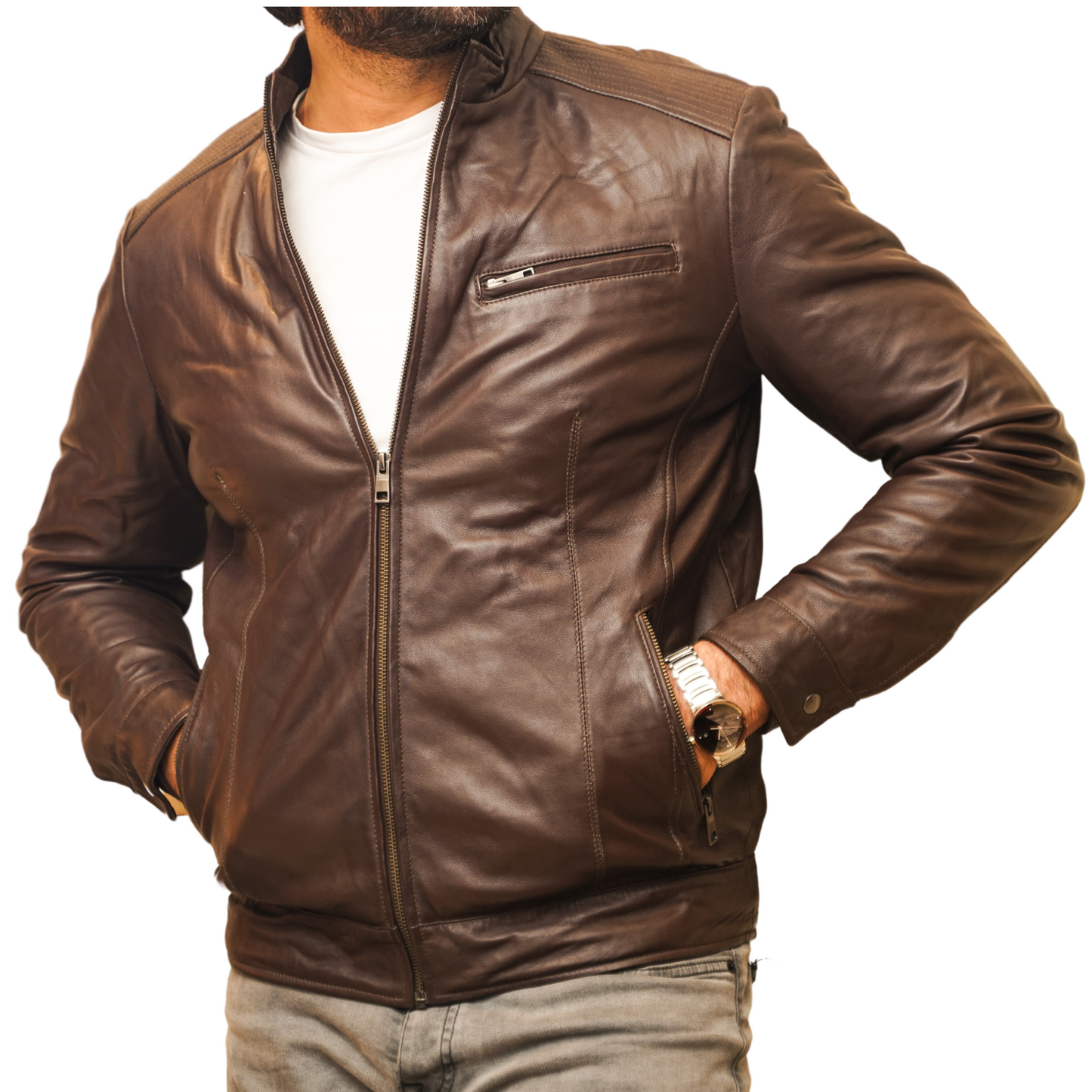 Premium Leather Jacket - 1108